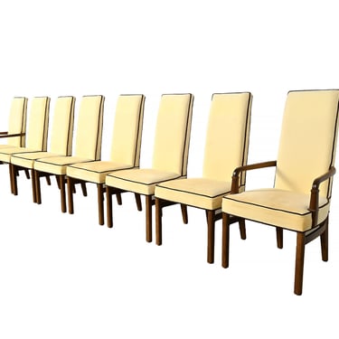 Drexel Heritage Dining Chairs by 8 High Back Chairs  Mid Century Modern 
