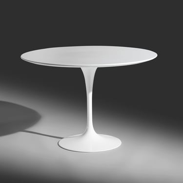 Eero Saarinen Pedestal dining table with laminate 42&quot; dia top for Knoll Studio