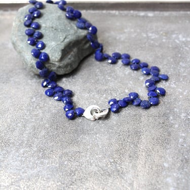 Patricia von Musulin | Blue Lapis Petal Stone Necklace with Petal Clasp