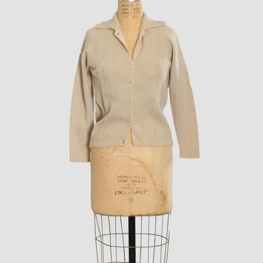 50s lambswool knit cardigan sweater 