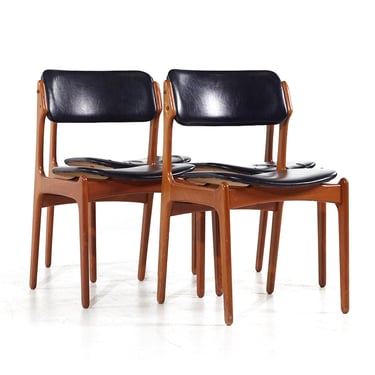 Erik Buch Model 49 Mid Century Danish Teak Chairs - mcm 