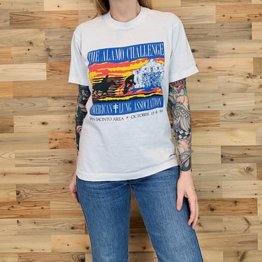 80's Soft Worn Vintage The Alamo Challenge American Lung Association T Shirt 