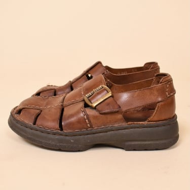 Brown Buckle Fisherman Sandals By CH Base & Co, 6