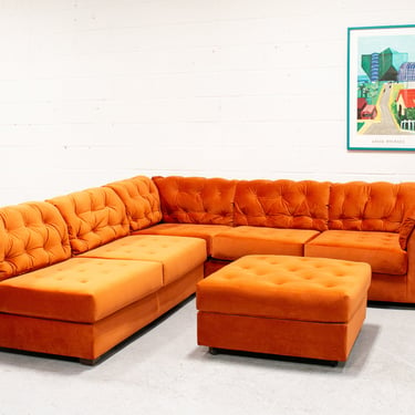 Reupholstered Vintage 1970’s Sofa