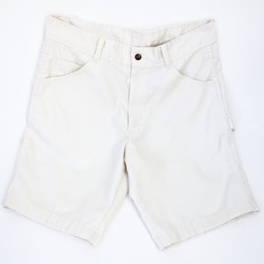 Vintage 70's Sears Style Works Shorts - Painter Style - Off White - 32
