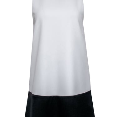 Alice & Olivia - Black & White Color-Blocked Sleeveless A-Line Dress Sz SP
