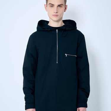 Dries Van Noten Men Hooded Cotton Zip-Up Shirt