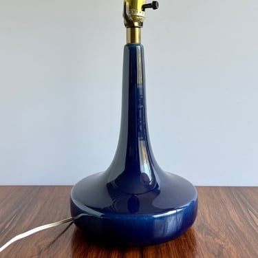 Mid Century Modern Lotte Bostlund Lamp Model 1400 in Ultramarine Blue 