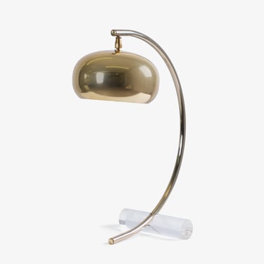 Brass & Lucite Task Lamp
