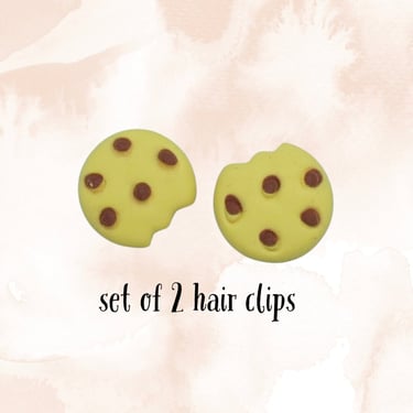 Chocolate Chip Cookie Hair Clip Set Cute Mini Food Clips Barrettes 