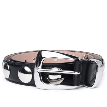 Khaite Black Leather Belt Women