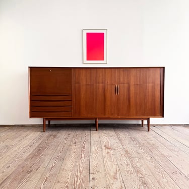 Mid Century Modern Design Teak Wood Sideboard , Credenza, Highboard or Cabinet by Arne Vodder for Sibast 