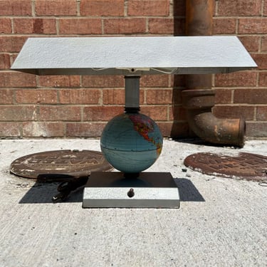 Vintage Mid-Century Industrial Globe Table Lamp