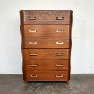 Art Deco Mahogany Wood Highboy Dresser 1920s 