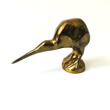 Vintage Brass Kiwi Bird 