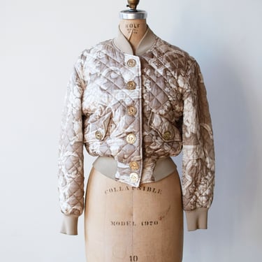 Cherub Print Quilted Jacket | Moschino Cheap & Chic 