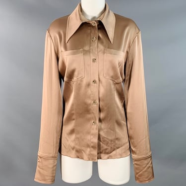 1940's Rayon Gabardine Shirt - Gray Gabardine - | Gabriela's