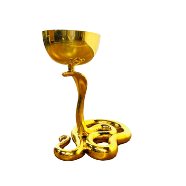 #1043 Giant Brass Cobra Chalice by Jonathan Adler