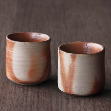 Bizen Sake Cup | Hidasuki | Japanese Pottery 