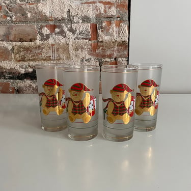 SALE - Vintage Culver Holiday Glasses - Set of 4 