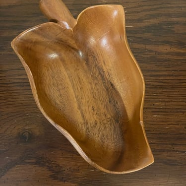 HandCarved Wooden Pepper Bowl 