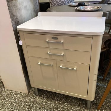 Hamilton medical cabinet. Metal base with Formica top 28.5” x 18.5” x 33.25” Call 202-232-8171 to purchase 