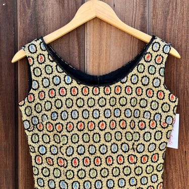 1960s Gold and Jewel Toned Shell Tank
