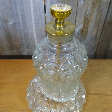 Clear Glass Lamp Stand 11" tall