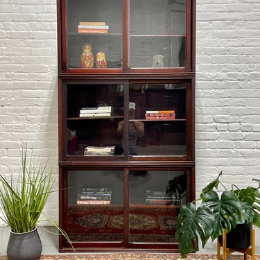 Antique OAK Barrister BOOKCASE / China CABINET by Danner Furniture, c. 1910s 