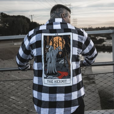 American Traditional Hermit Tarot Flannel by The Pretty Cult