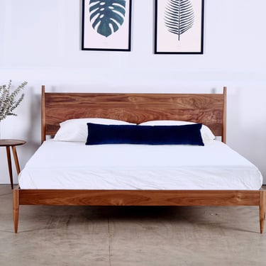 Mid Century Modern Platform Bed  | Storage Platform Bed | Solid Wood Bed Frame | Bed No. 4.5 