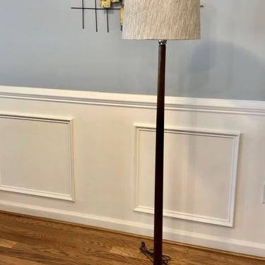 Vintage Solid Teak Floor Lamp 