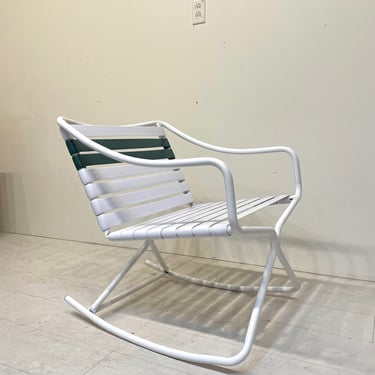 Rare Brown Jordan Kailua Large Patio Lounge Rocking Chair   -  Mid Century Modern Outdoor Patio Furniture 