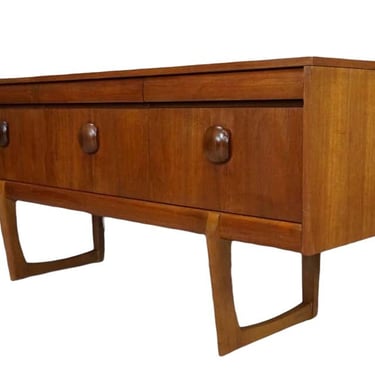 Free and insured shipping within US - Vintage UK Solid Teak Mid Century Modern Credenza Storage 