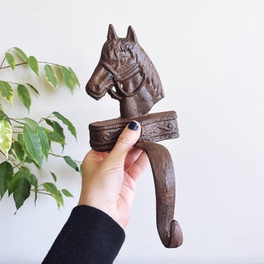 Vintage Horse Cast Iron Shelf Hook 