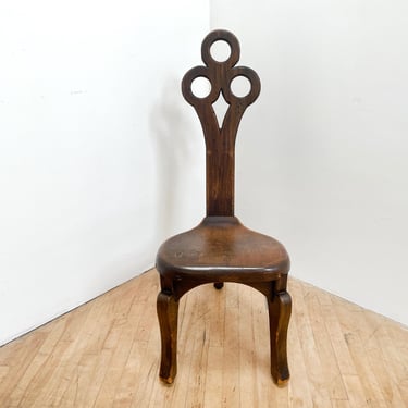 Antique Trefoil Hall Chairs - 3 available 