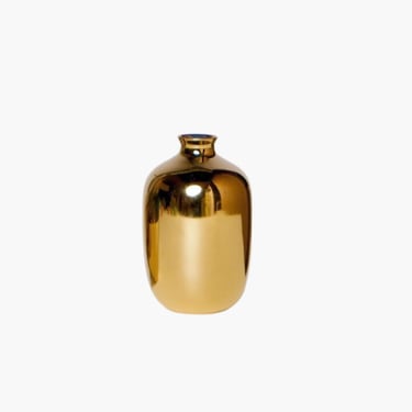 Mini plum vase, metallic gold