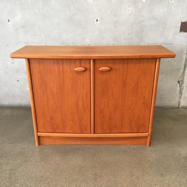 Vintage Mid Century Modern Danish Small Teak Two Door Sideboard