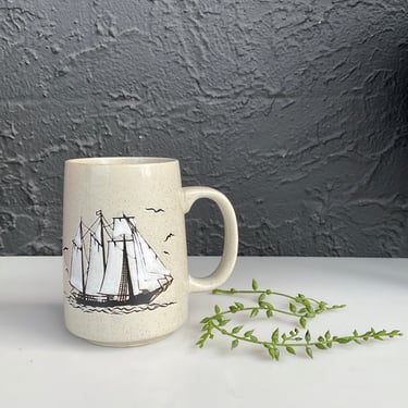 Large Ceramic Sailboat Mug