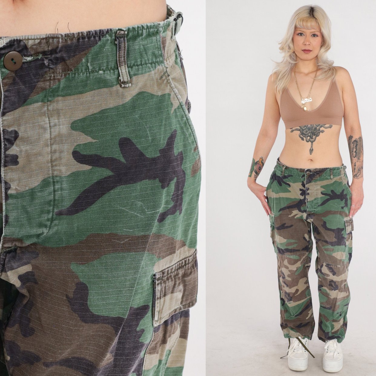 パンツ STONE  vintage 90SS ICE CAMO PANTS パンツ STONE vintage 90SS ICE CAMO PANTS SKIDZ Pants Mens