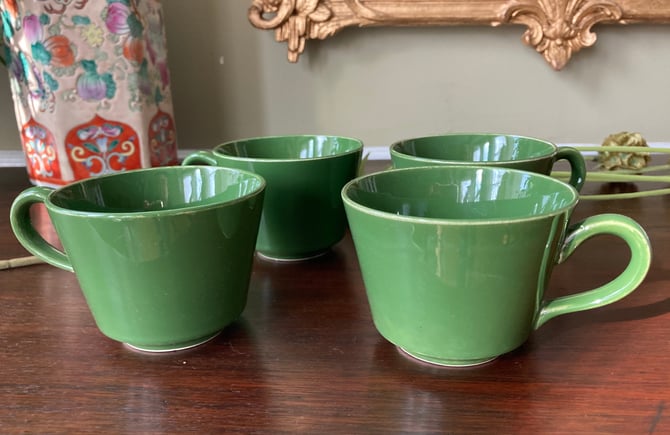 Paden City Pottery Green Mugs 