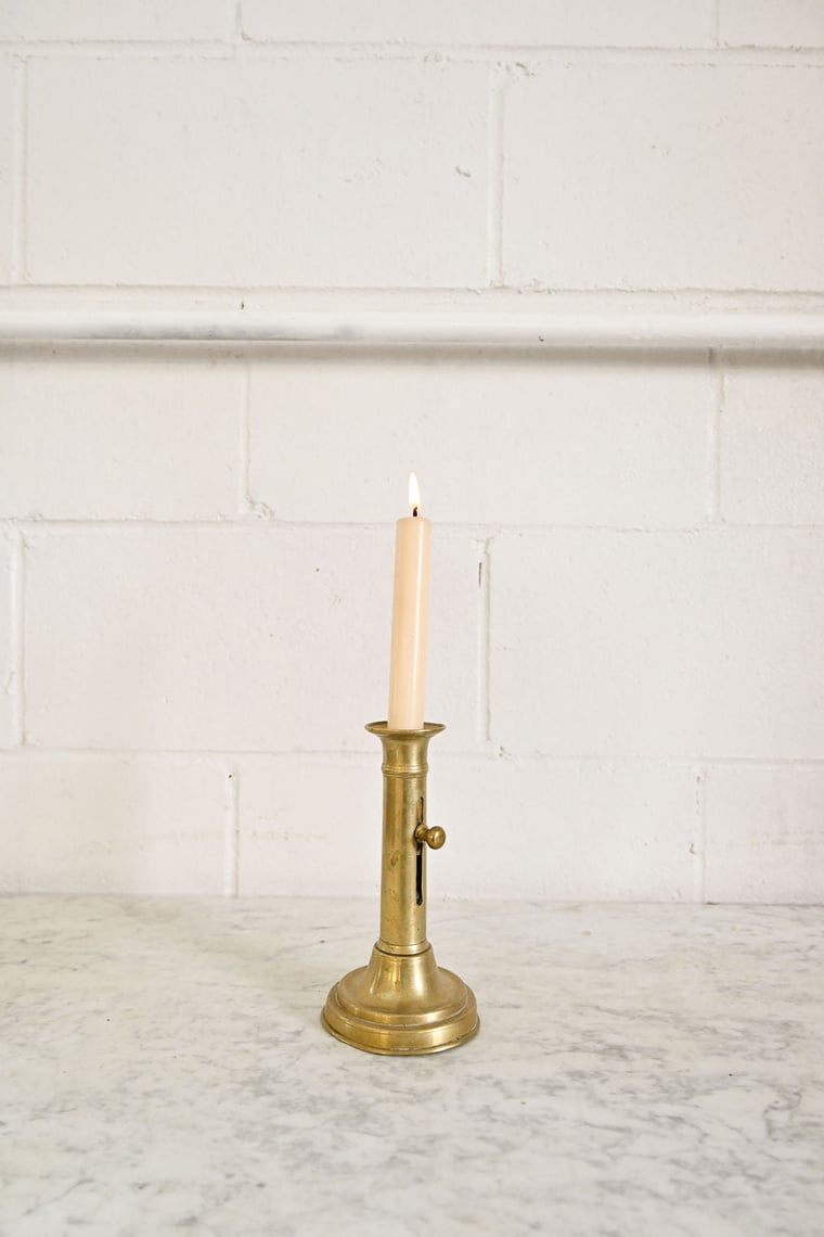 antique French brass push up candlestick ii | Joliette | Pickering, ON ...