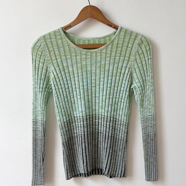 90s Static Silk Ribbed Knit 