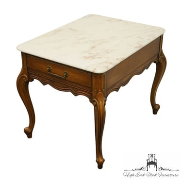 WEIMAN FURNITURE Rockwood Collection Italian Provincial 21" Accent End Table w. White Granite Top 15-F-425 