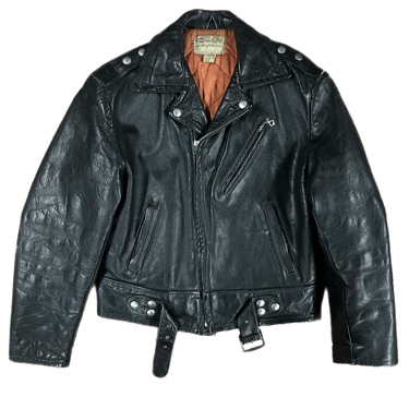 Vintage Fraternity Prep "Sears Roebuck" Leather Steerhide Motorcycle Jacket