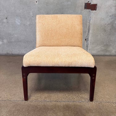 1960s Mid Century Modern Solid Walnut Chair - New Upholstery #1