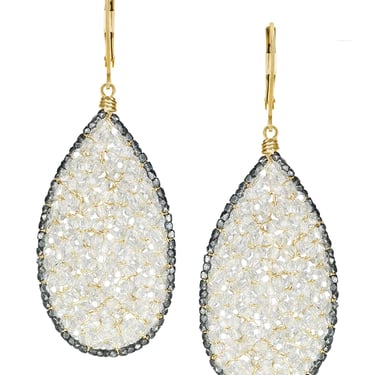 Mahina Earrings - Oxidized Silver, 14k Gold Fill + Crystal