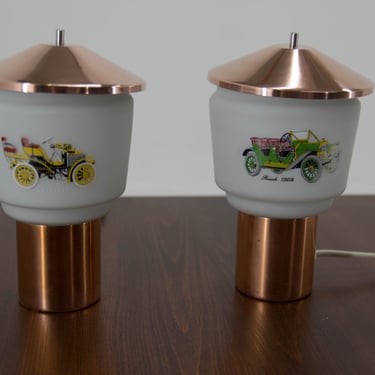 Set of Two Bedside Lamps by Lustry, Kamenicky Senov, 1970s / Table lamps / Vintage 