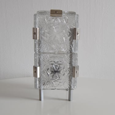 Vintage rare Glass  Table Lamp by Josef Hejtman for Kamenicky Senov,Czechoslovakia,1960's. 