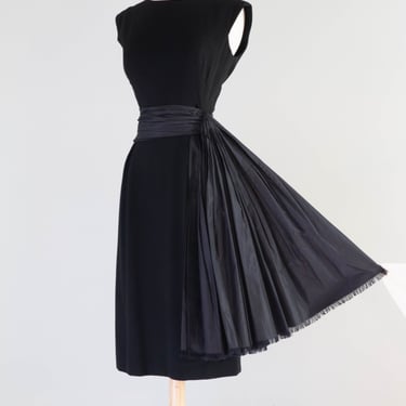 Utterly Divine 1950's Little Black Dress By Adele Simpson / Small